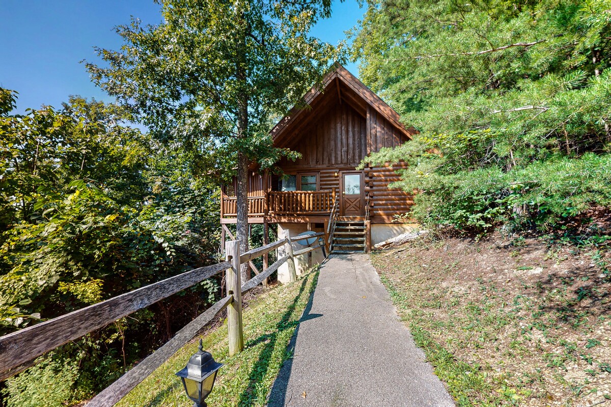 Dog-friendly mountain studio cabin w/ private hot tub & free attraction tickets