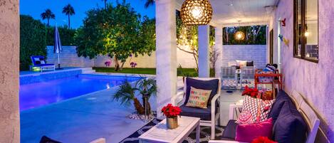 Outdoor pool, a heated pool