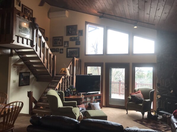 TV, DVD player, books