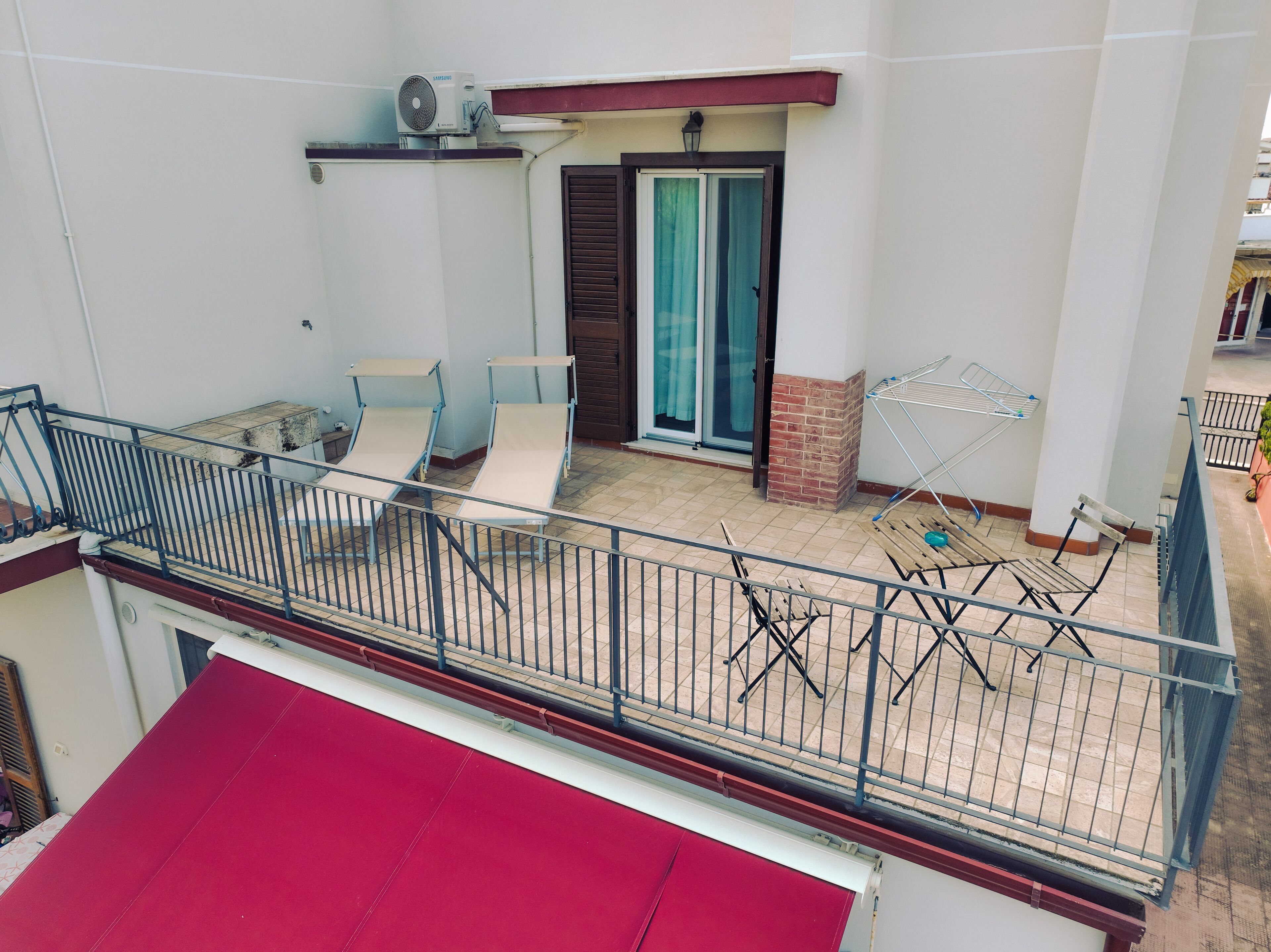 Chambre Standard double (blu) | Balcon