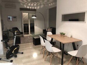 Apartment | Living area | Flat-screen TV - Renovated minimal aptm next to metro (Athens)