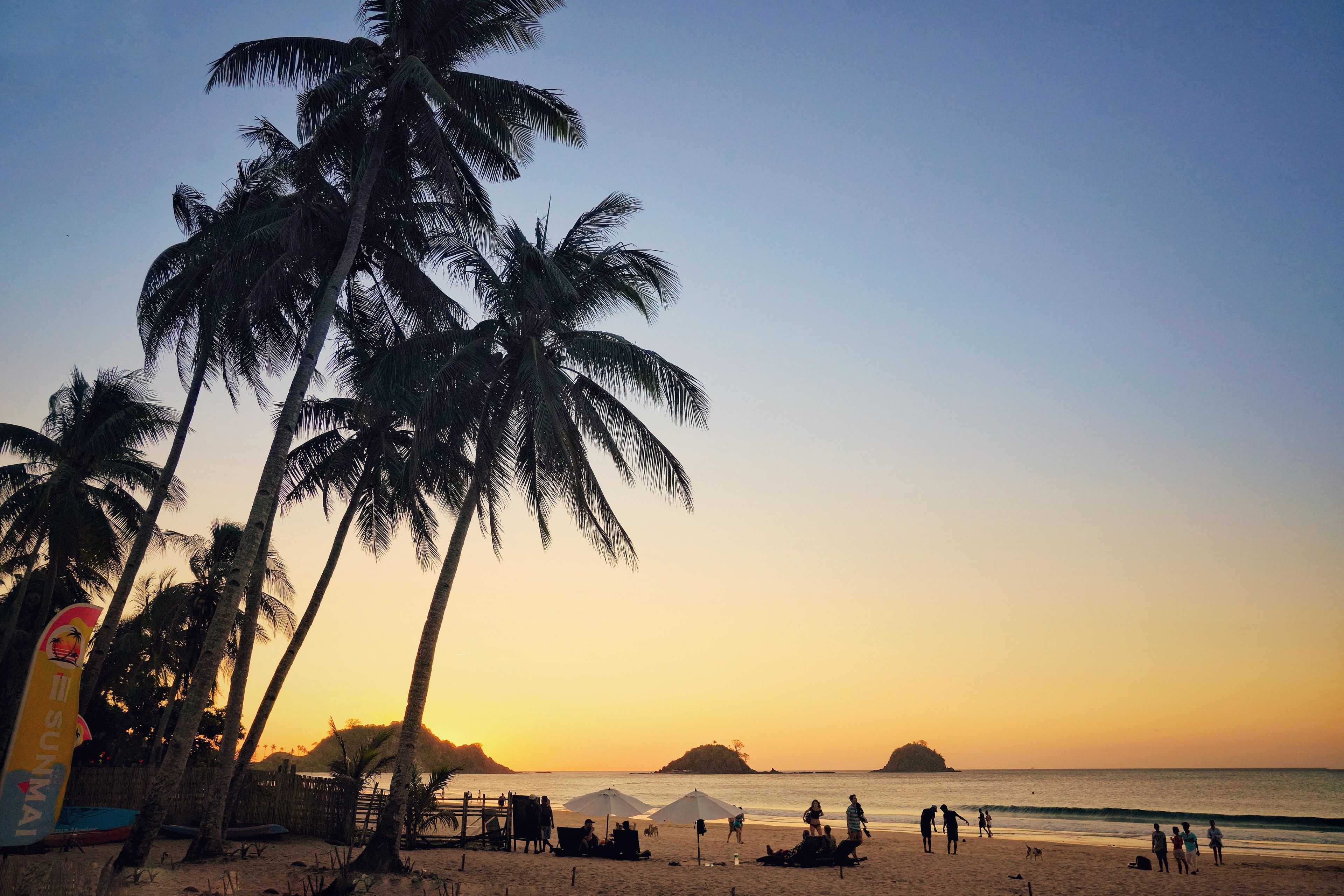 On the beach, beach massages