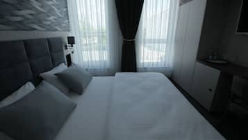 Standard-Doppelzimmer | Allergikerbettwaren, Daunenbettdecken, individuell dekoriert