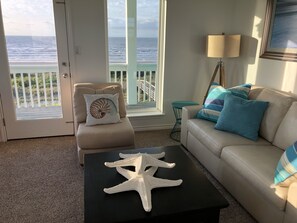 Smart TV, fireplace, DVD player, books