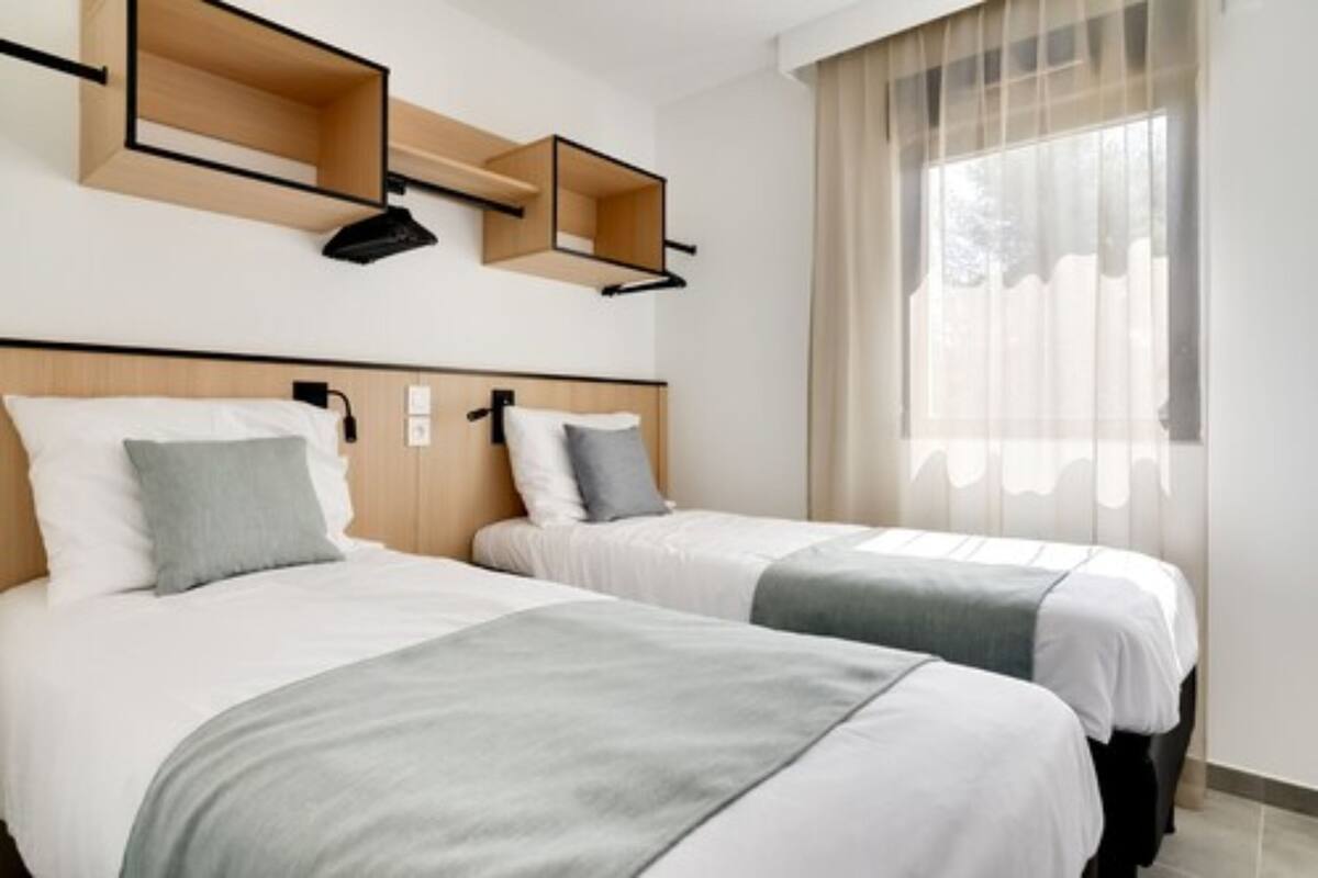 Desk, blackout drapes, cribs (surcharge), WiFi (free)