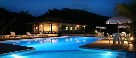 Indoor pool, outdoor pool, open 8:30 AM to 6:00 PM, sun loungers