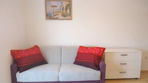 Comfort Apartment, 2 Bedrooms, Balcony, Sea View (A4) | Living room | LED TV