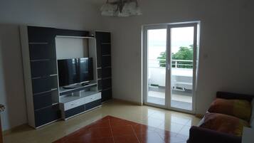 Comfort Apartment, 2 Bedrooms, Balcony, Sea View (A4) | Living room | LED TV