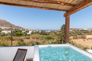 Panoramic Duplex, Private Pool, Partial Sea View | Terrace/patio - Thea Suites Naxos (Naxos)