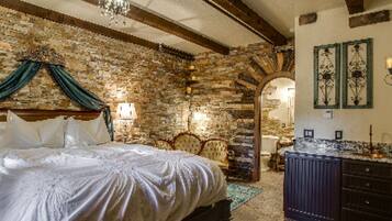 Romantisk dobbeltrom, eget bad, elveutsikt (Olde Rose Suite)