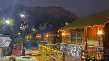 Bamboo Huts | Desk, laptop workspace, free WiFi, bed sheets