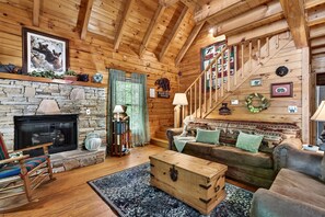 Cabin, 2 Bedrooms | Living area | TV