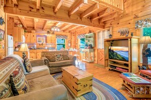 Ferienhütte, 2 Schlafzimmer | Wohnbereich