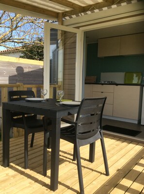 Mobile Home, 1 Bedroom, Beach View | Terrace/patio