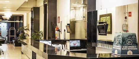 Check-in/check-out kiosk