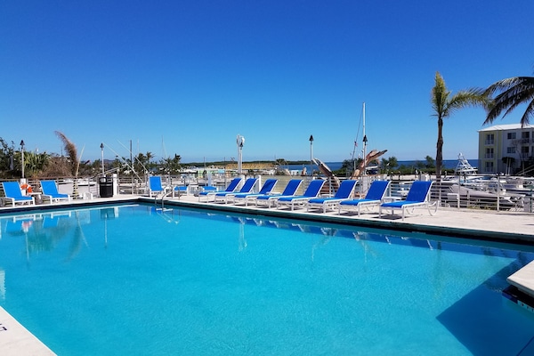 1 of 2 awesome heated pools. This view is of our marina & Atlantic pool
