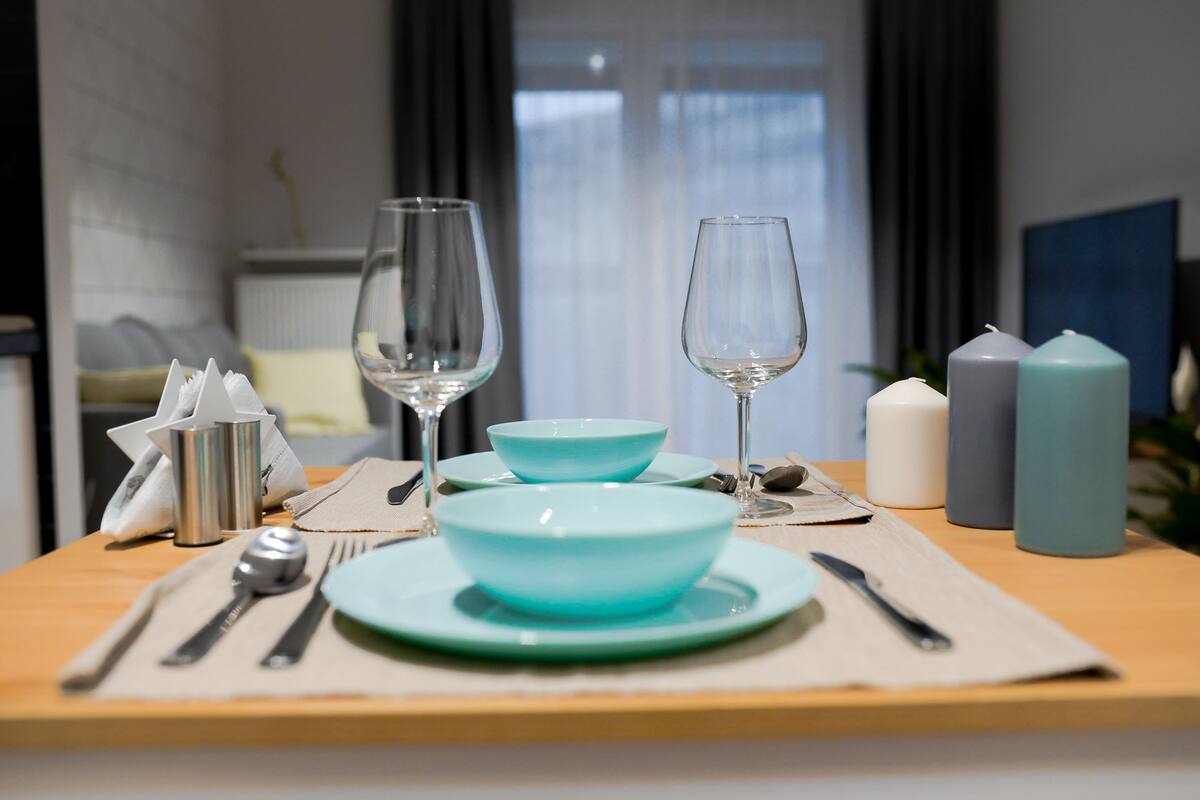 Premium bedding, blackout curtains, iron/ironing board, free WiFi