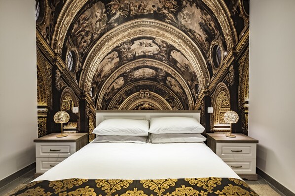 Apartment (San Gwann) | Premium bedding, in-room safe, blackout drapes, soundproofing