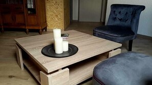 Chambre Double, vue montagne (Aurore) | Salle de séjour