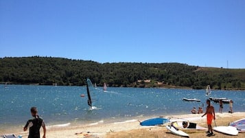 Private beach, sun-loungers