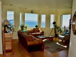 Traditional Villa, 5 Bedrooms, Non Smoking, Bay View | Living area | TV - Old Town Vacation Rentals (Homer)
