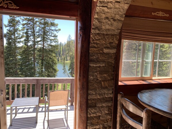 Classic Cabin, 1 King Bed, Non Smoking (Cabin 4 or 5) | Living area | 32-inch flat-screen TV with digital channels, TV, DVD player - Alexander lake lodge (Cedaredge)