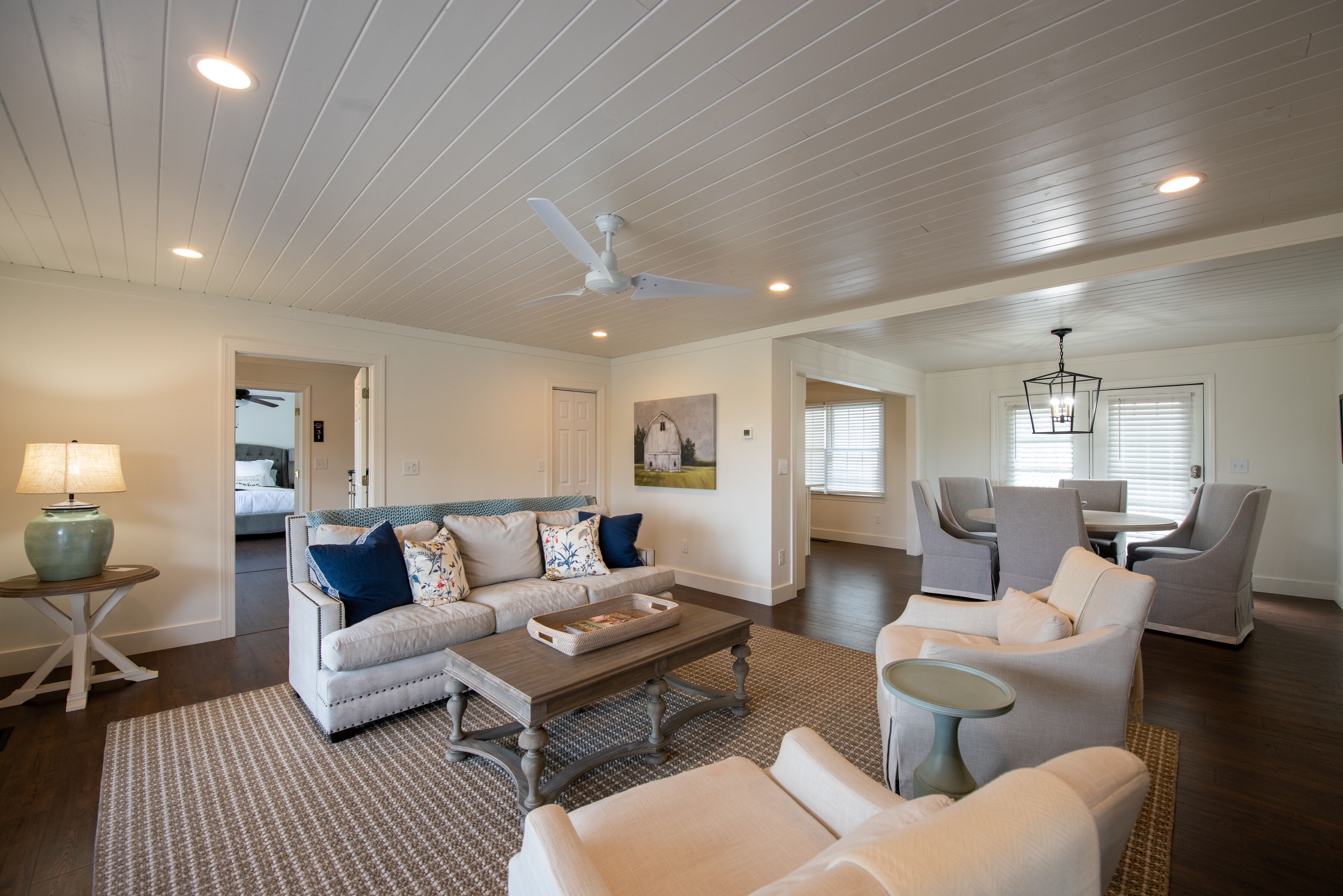 deluxe villa, multiple beds, non smoking, hill view | living room | 43-inch smart tv with digital channels, books, streaming services