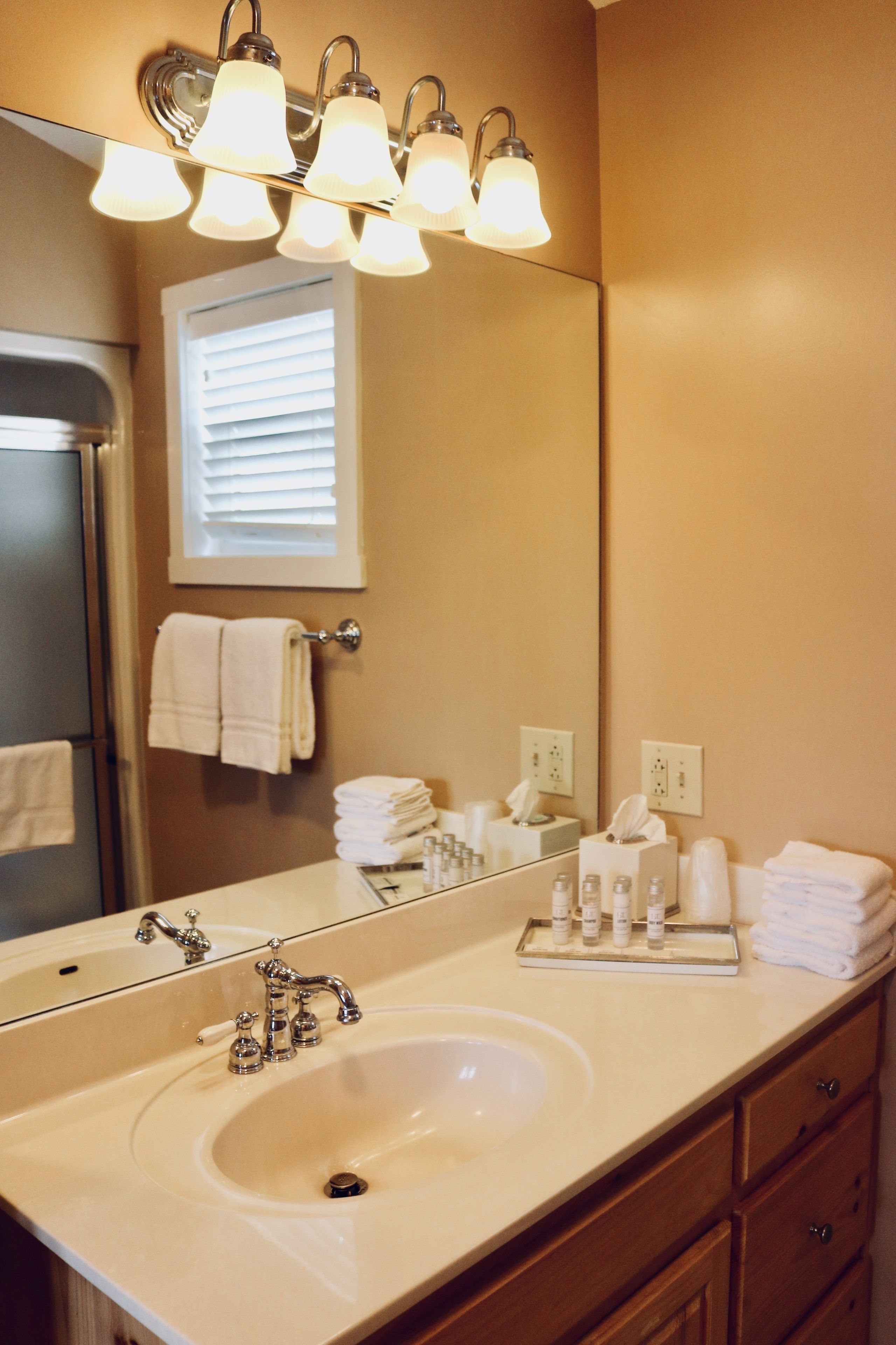 free toiletries, hair dryer, towels, soap