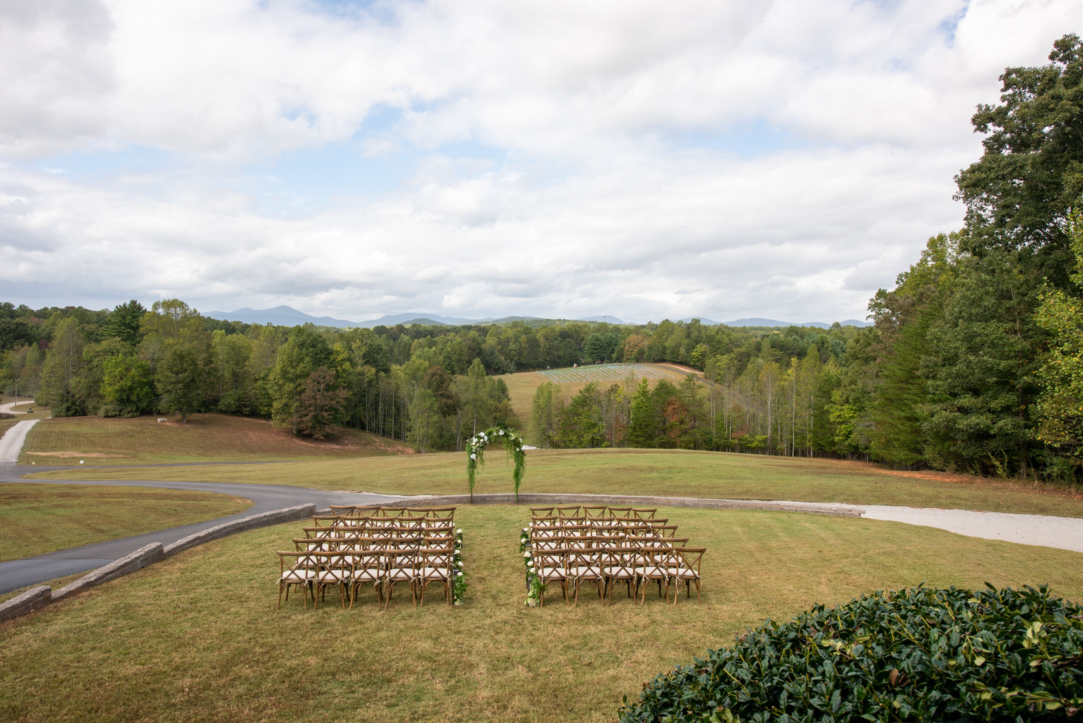 outdoor wedding area