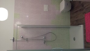 Séchoir à cheveux, serviettes fournies, savon, papier de toilette