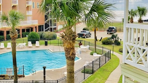 Outdoor pool, a heated pool - Amazing Views Victorian 1 Bedroom 1 Bath Condo with Pool and Ocean View (Galveston)