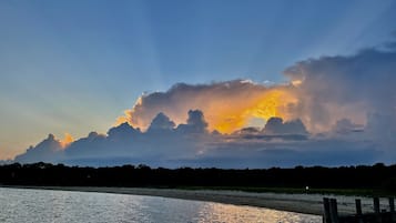 在海滩