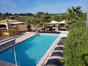Outdoor pool, a heated pool
