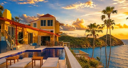 Private cliffside retreat full of magic. 9 bedrooms, 21 beds - infinity pool.