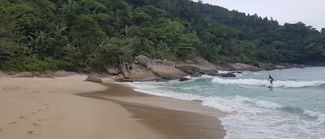 Beach nearby, sun loungers