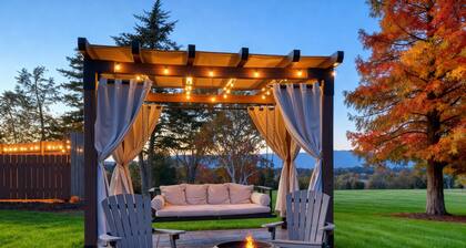 Parejas románticas escapar hermosas vistas a la montaña, jacuzzi, lago cerca de Luray