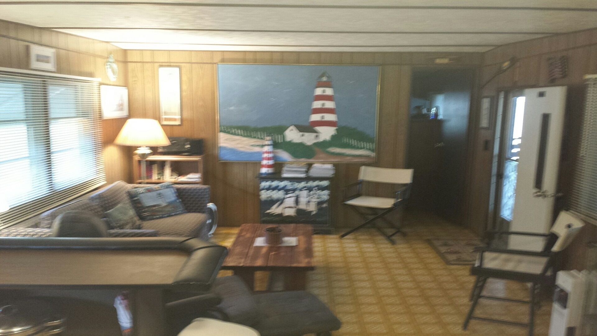 Keowee lakefront view with large yard and dock for boat up to 30' long