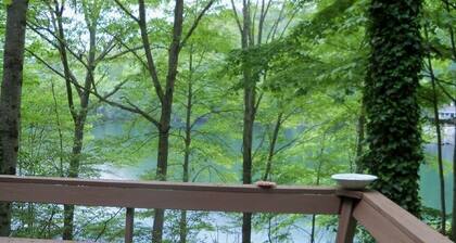 Mathews' Mansion, a cabin by a mountain lake