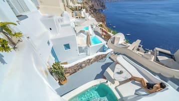 Piscine extérieure, piscine chauffée