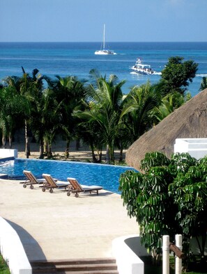 Piscine extérieure, piscine chauffée