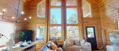 TV, fireplace, foosball, offices