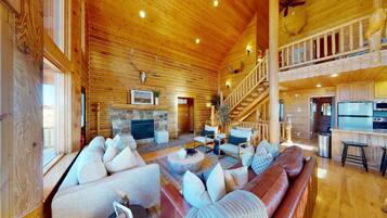 TV, fireplace, DVD player, table football