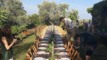 Espace banquet en plein air