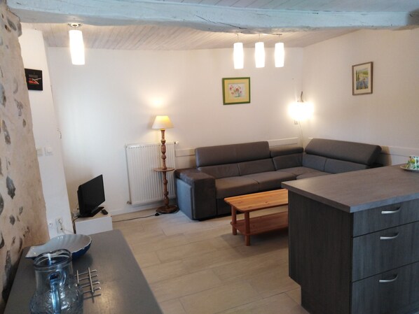 TV, DVD player, books