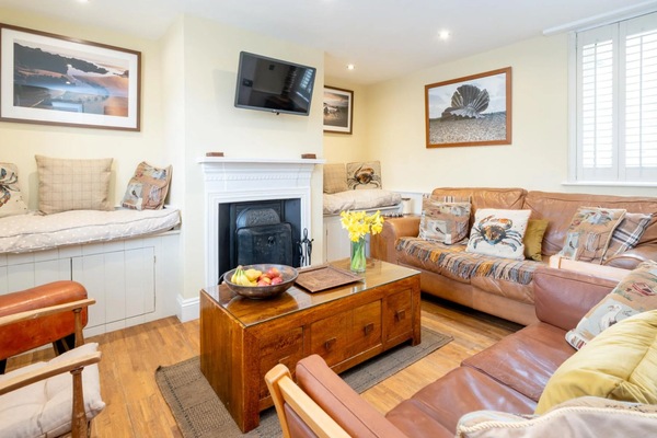 Two double leather sofas