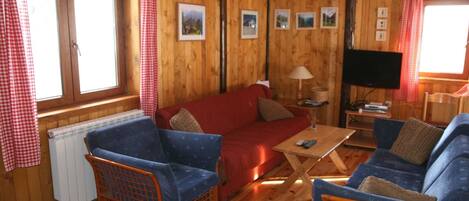 Smart-tv, dvd-afspiller, bøger, videobibliotek