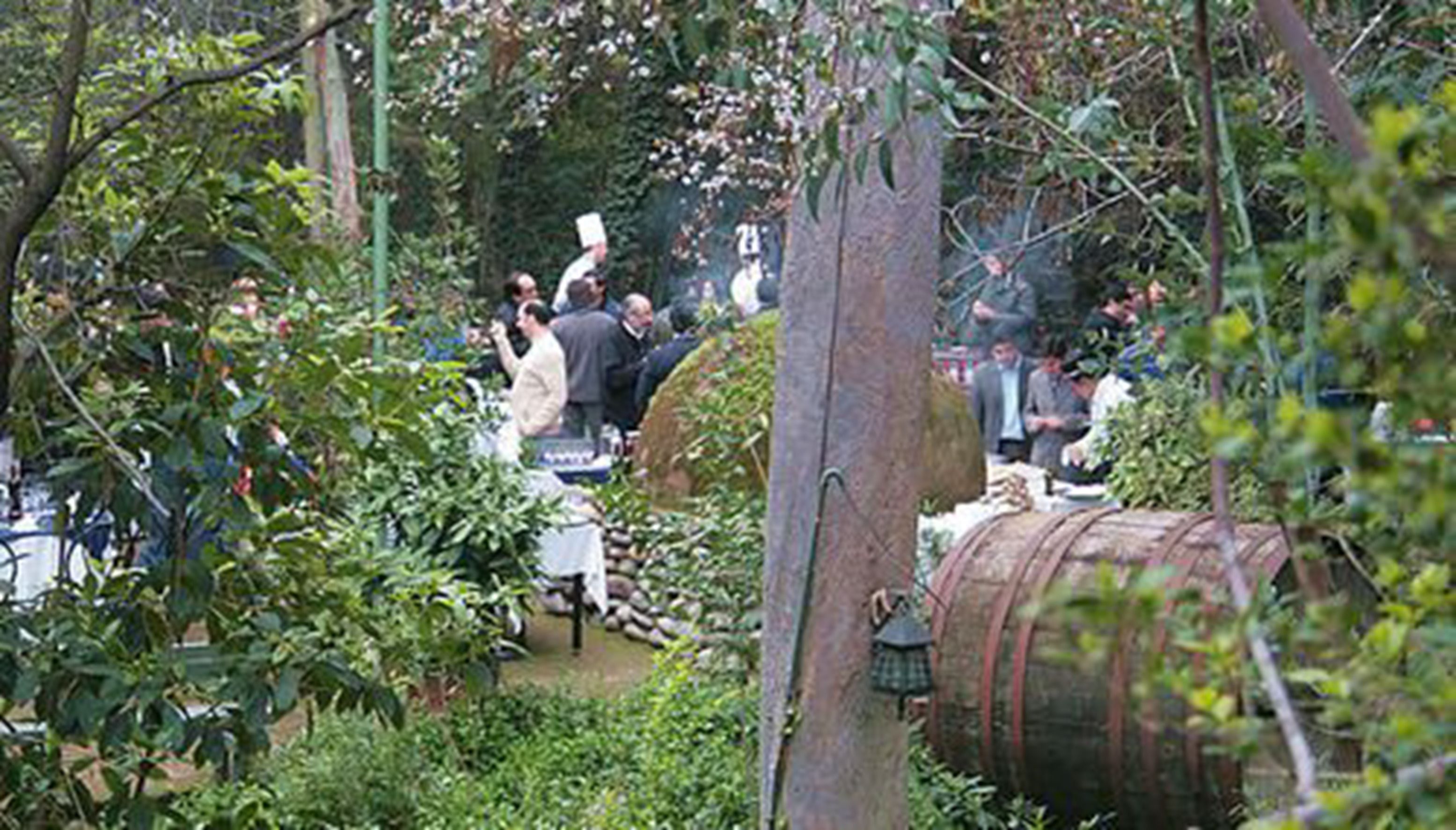 outdoor banquet area