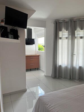 1 bedroom, iron/ironing board, travel crib, free WiFi