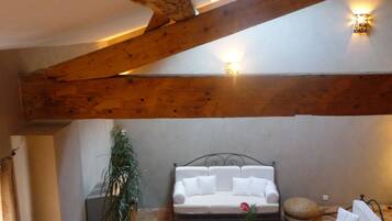 Televisie, een dvd-speler, een tafeltennistafel en boeken