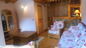 Televisie, een dvd-speler, boeken en een stereo